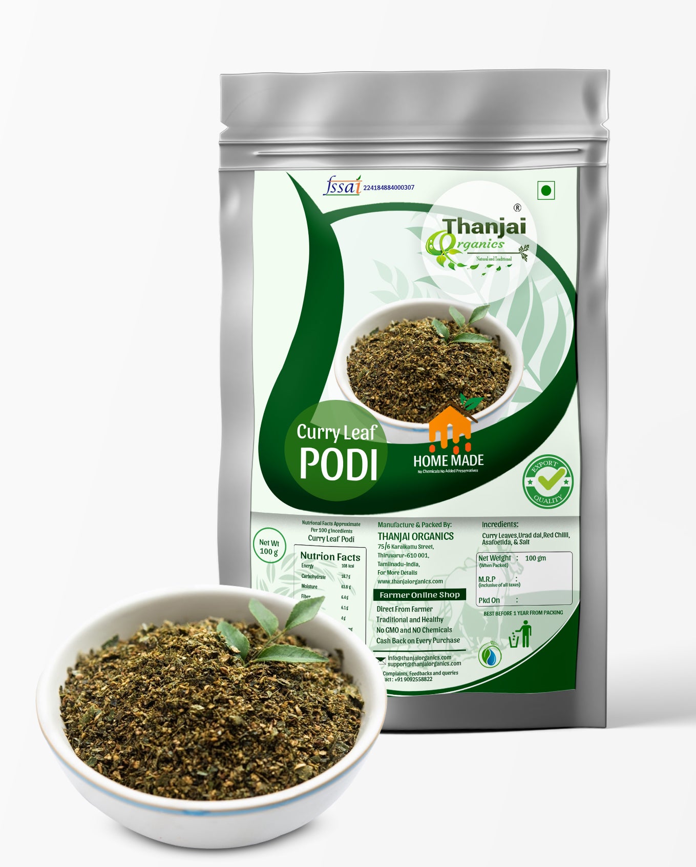 Curry Leaf Powder Podi