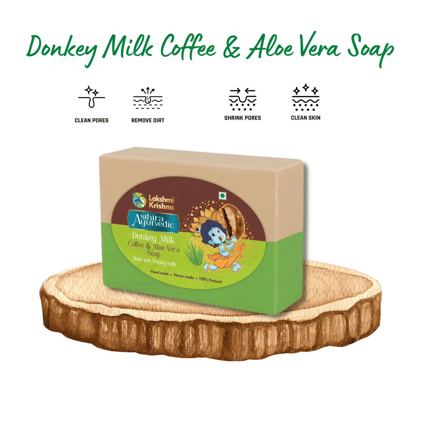 Donkey milk coffee & aloe vera soap