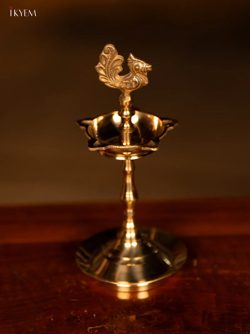 Brass Annapakshi Kuthu Vilakku - 6 inch - KK26115
