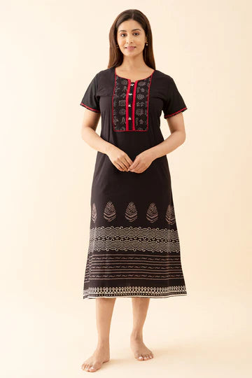 Kalamkari Printed Nighty