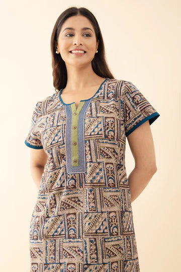 Kalamkari Printed Nighty
