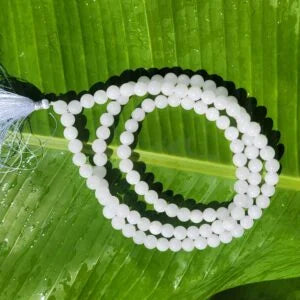 White Jade Gemstone Mala 108 Pearls