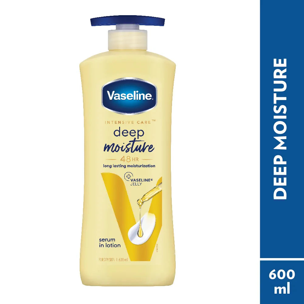 Vaseline Deep Moisture Body Lotion | For Dry Skin | Moisturised Glowing Skin | With Pro Ceramides