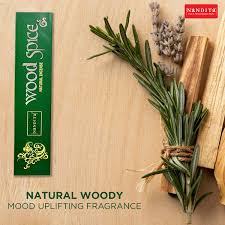 Nandita Wood Spice Natural Incense Sticks - 100 Gms | Agarbathi/ Agarbatti for Pooja