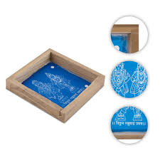 Panduranga Rukmini Stencils - 5 x 5 Inches | Kolam Stencil/ Rangoli Kolam Stencils for Pooja Room Decor