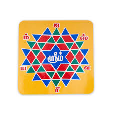 Kolam Sticker - 7 x 7 Inches | 4 Pcs/ Colour Rangoli Sticker for Puja Room Decor/ Assorted Design & Colour