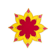Rangoli Sticker - 8 Inches | Artificial Rangoli Design/ Kolam Stickers for Floor
