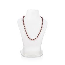 Red Chandan Mala with Copper Knot - 28 Inches | 7 mm/ 108 Beads Sandalwood Mala for Meditation/ 30 Gms Approx