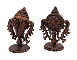 Sri shankhu Idol - 2 x 1.5 Inches |Copper Idol/ Shank Statue for Pooja/ 45 Gms Approx