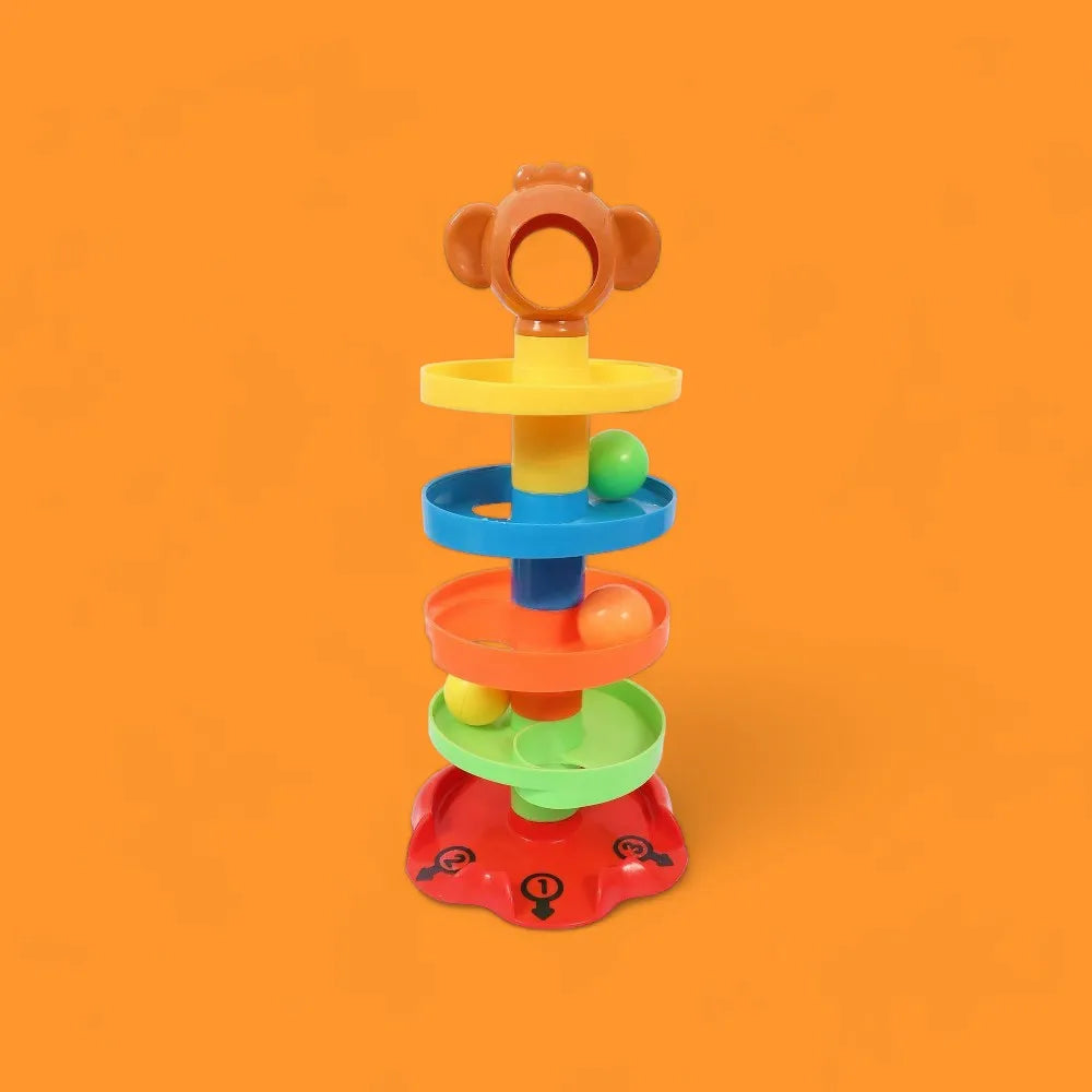 Toyshine 5-Layer Plastic Stack & Roll Swirling Tower Toy for Babies and Toddlers | Multicolour Fun