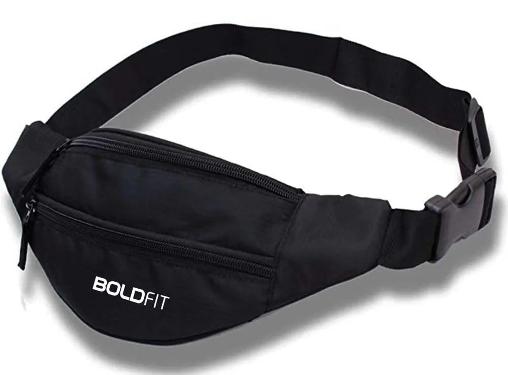 Boldfit Unisex Polyester Waist Bag - Adjustable Strap