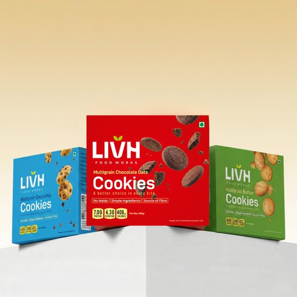 Assorted Premium Cookie Combo Pack - 12 Cookies (240g) | Chocolate Oats, Butter & Choco Chip | 3 Boxes x 4 Cookies | No Added Preservatives | Balanced sweetness | Real Butter | Everyday Snack | Bakery-Style & Freshly Baked