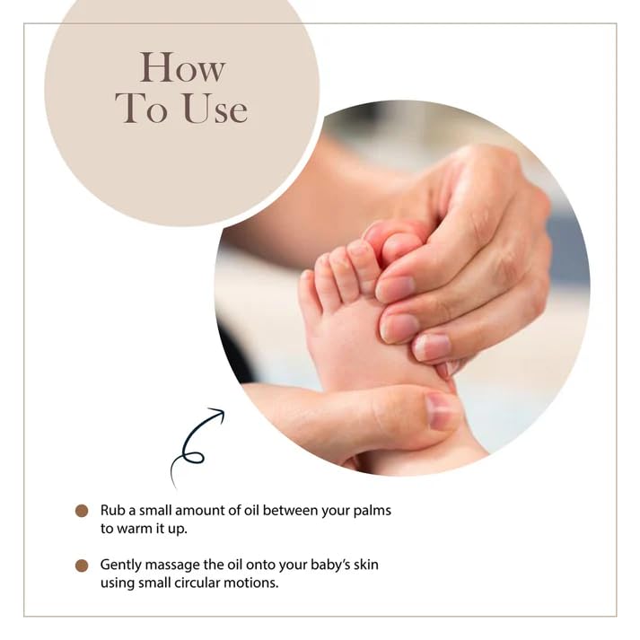 Ayurvedic Baby Massage Oil For Glowing Skin -200ML Natural Oil with Goodness of Sandalwood, Badam, Manjishta & Licorice Everyday Baby Skin Care