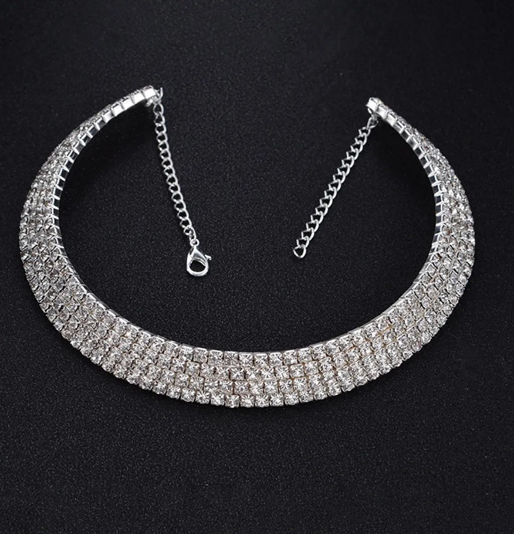 YouBella Stylish Latest Traditional Jewellery Silver Plated Choker Necklace for Women