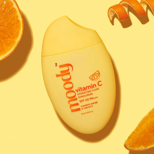Moody Vitamin C Hydrating Fluid Sunscreen Spf 50 Pa +++ Mandarin Orange & Vitamin E (50 Ml)