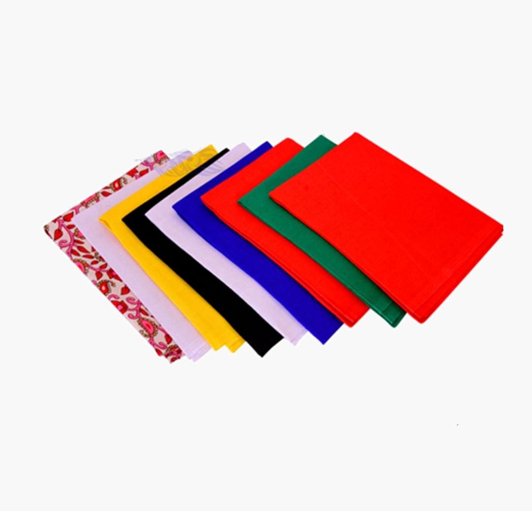 Navagraha Cloth Set for Navagraha Shanti Pooja (Multicolour, Each 75cms) - Pack of 9