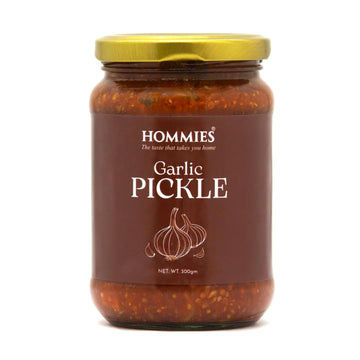 Garlic Pickle | Spicy & Tangy Lehsun Achaar | Authentic Indian Style Pickle in Mustard Oil | Homemade Taste with Hing, Methi & Mustard Seeds | No Preservatives | Perfect Side with Meals & Snacks (300g)
