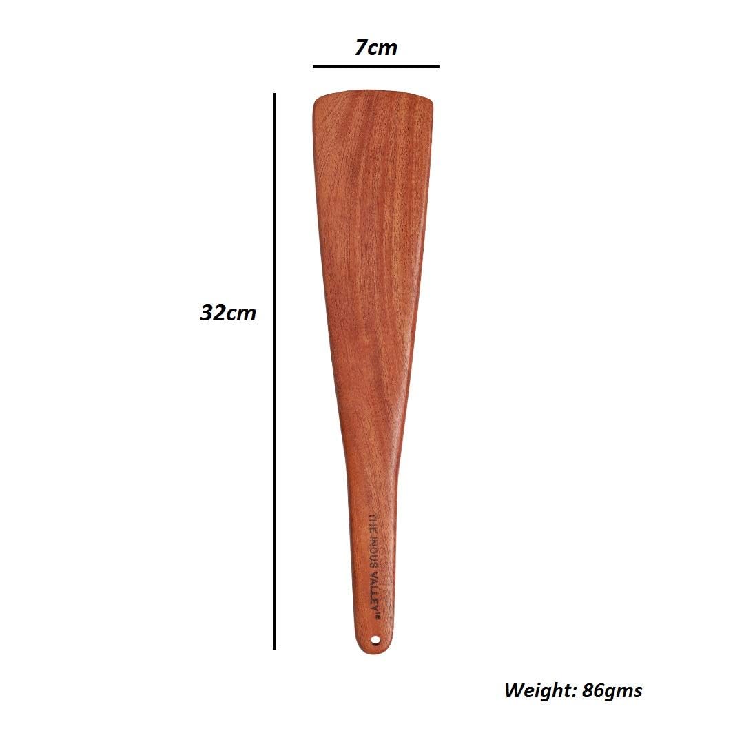 Neem Wood Compact Flip/Spatula/Ladle For Cooking Dosa/Roti/Chapati | Kitchen Tools | No Harmful Polish | Naturally Non-Stick | Handmade (Set Of 5),37CM