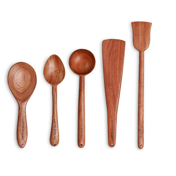 Neem Wood Compact Flip/Spatula/Ladle For Cooking Dosa/Roti/Chapati | Kitchen Tools | No Harmful Polish | Naturally Non-Stick | Handmade (Set Of 5),37CM