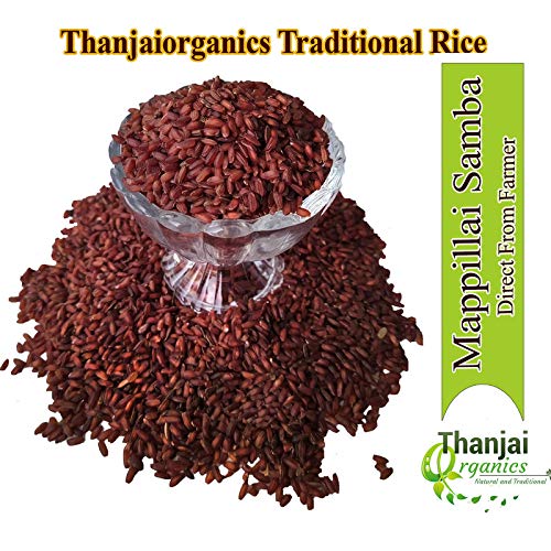 Mappillai Samba Rice 1Kg| Hand Pounded Mappillai Samba Rice | Traditional Red Rice | Mappillai Samba Kaikuthal Arisi Pack of 1