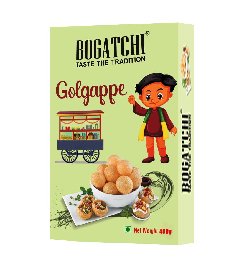Ready-to-Eat Pani Puri Pellets 400g | Fry or Microwave Golgappa Papad | Instant Pani Poori Kit | Crispy & Hygienic Street Food Snack | Made with Premium Ingredients | Jumbo Family Pack