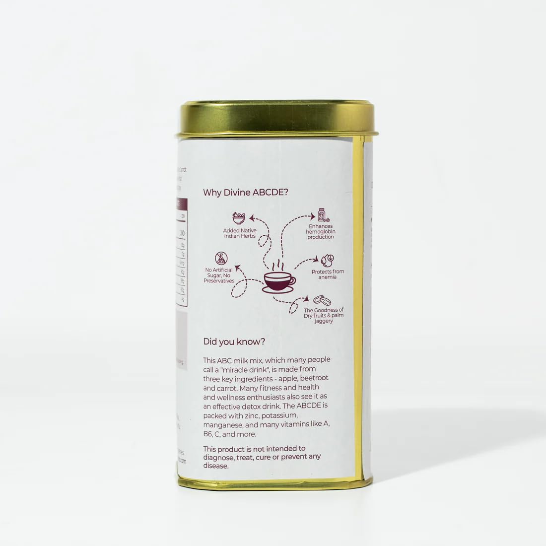 ABC Latte Mix | Apple, Beetroot, Carrot | No Preservatives | No Refined Sugar | Ready-to-Mix | Added Native Indian Herbs | (250gms)