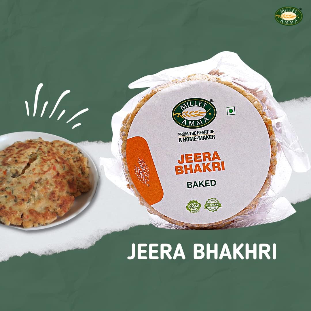 Baked Jeera Bhakhri - 360 Gms | (Pack of 2 - Each 180 Gms) | Ready to Eat | Best Choice for Snack Time, Parties & Events | Healthy Traditional Gujarati Snacks..