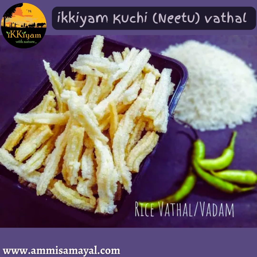 Combo of Sun-Dried Kuchi Neetu Vathal and Killu Gundu Vathal | Rice Vadagam and Pirandai Vathal | Nalleru Cissus Hadjod Veldt Grape Crisps | Bone Health Knee Pain Relief3 Packs x 100g