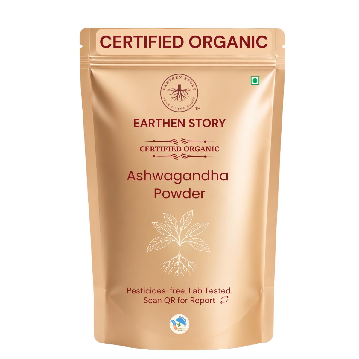 Certified Organic Ashwagandha Root Powder (200g) | Lab Tested for 190+ Pesticides | Indian Ginseng Root-Only Adaptogen for Stress, Sleep & Strength | Vegan, Non-GMO