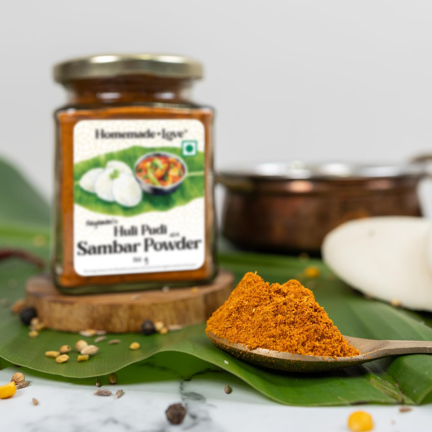 Sambar Powder Huli Pudi (120g) | Authentic South Indian Sambhar Masala | Aromatic Spice Blend for Idli, Dosa, Vada & Rice | 100% Natural | No Preservatives or Artificial Flavours