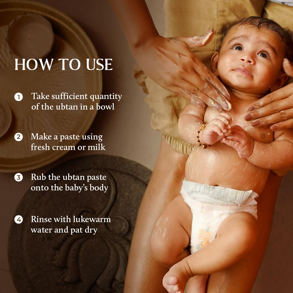 Rituals Handmade by Grandmas Baby Ubtan (Natural Bath Powder) | 250 Grams | Blend for Gentle Exfoliation & Nourished Skin | Ubtan for Kids | Baby Bath Powder for Glowing Skin, Tan Removal, & Skin Lightening| Pure & Natural Ingredients