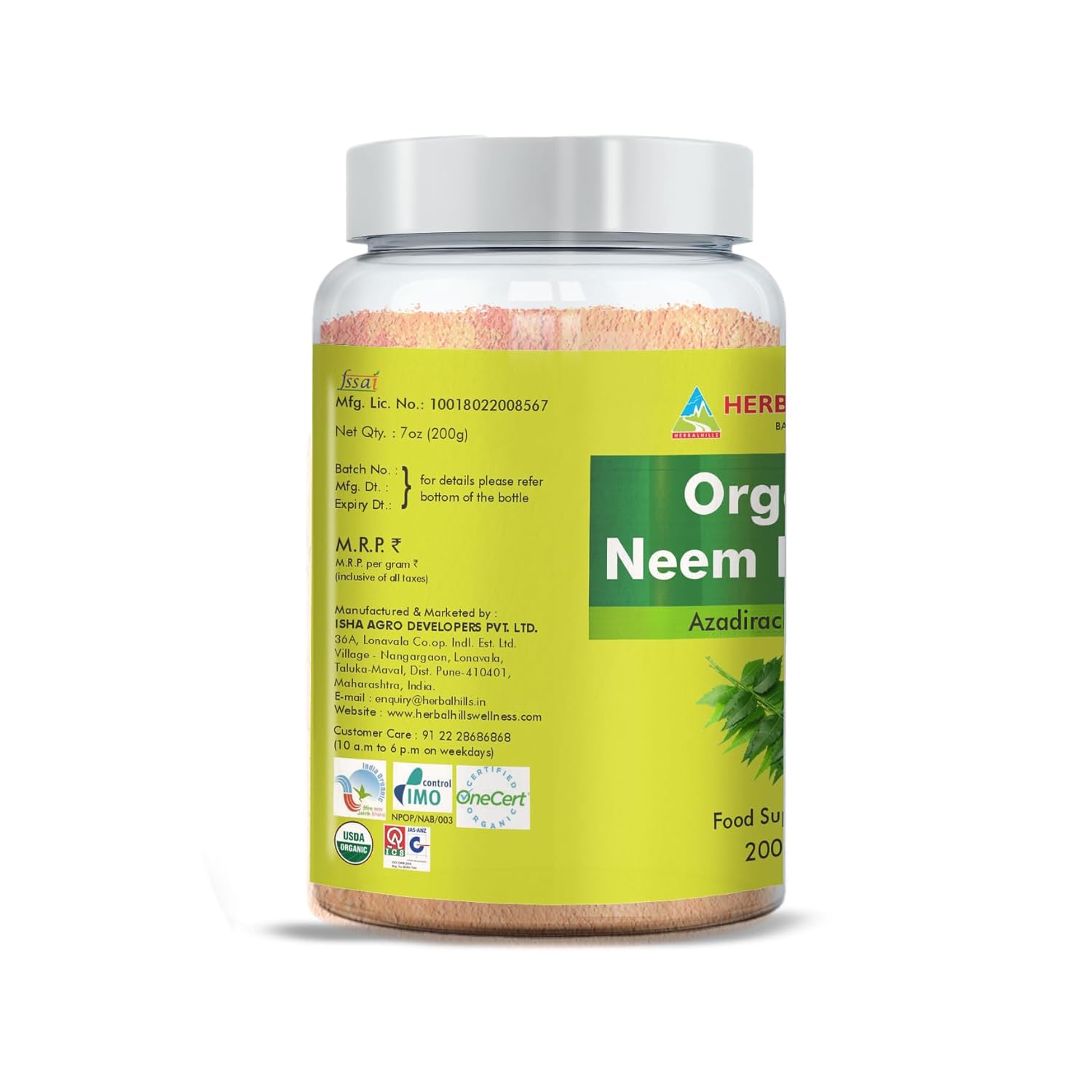 Organic Neem Powder 200 Gram Pack of 1