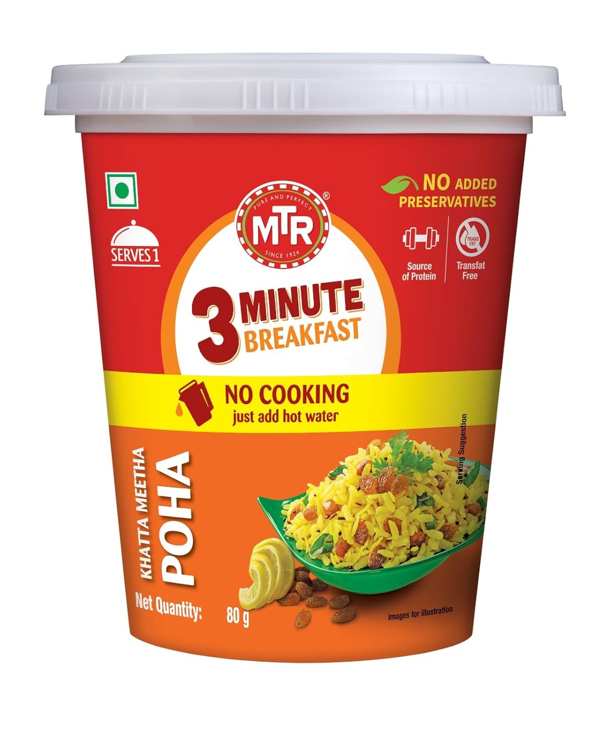 3 Min Breakfast Khatta Meetha Poha Cuppa 80g