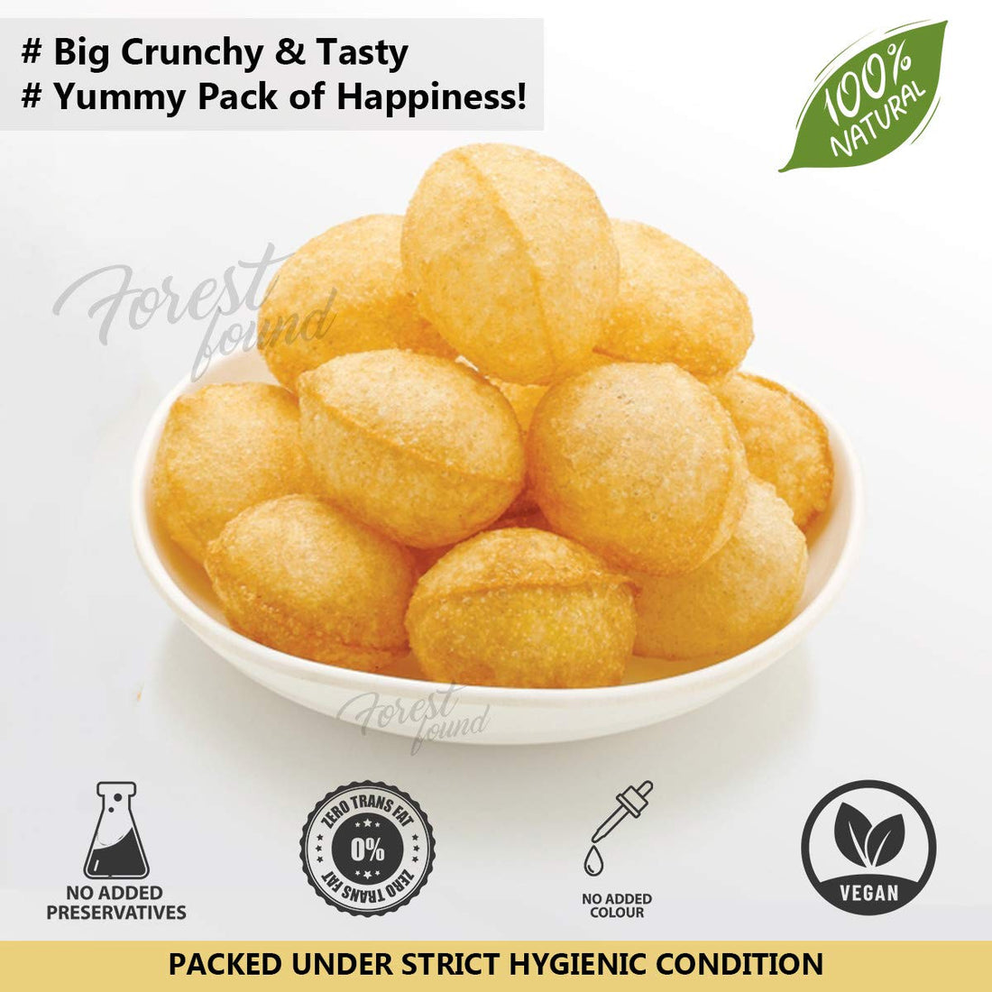 Ready To Fry Dry Atta Golgappa, Pani Puri Papad/Puchka/Gupchup Packet (900 gram) |