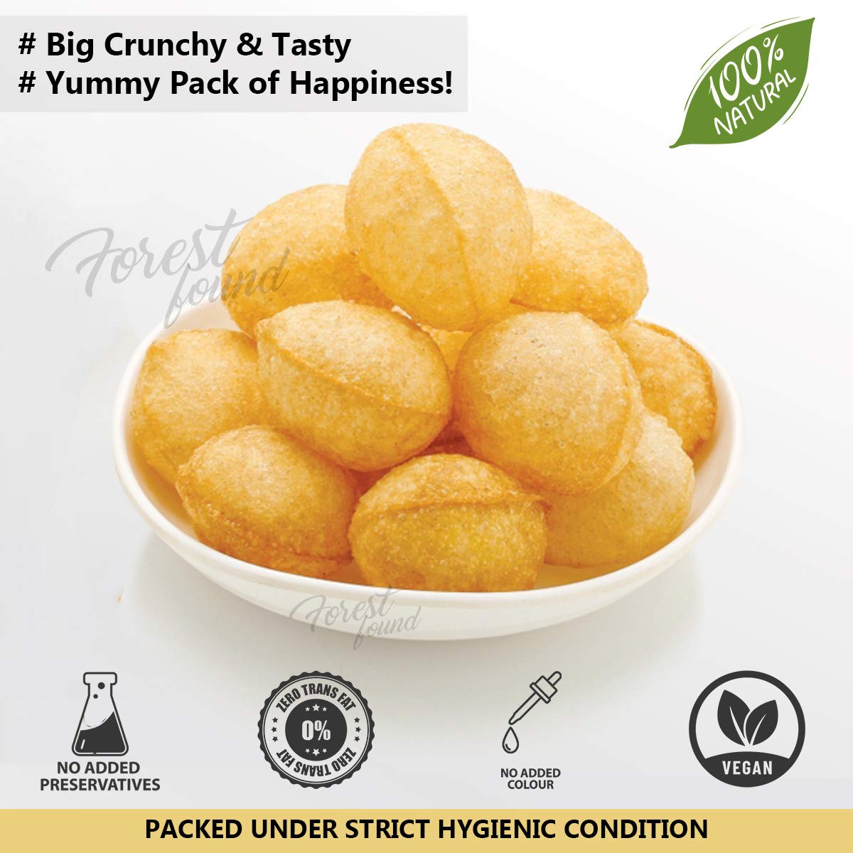 Ready To Fry Dry Atta Golgappa, Pani Puri Papad/Puchka/Gupchup Packet (900 gram) |