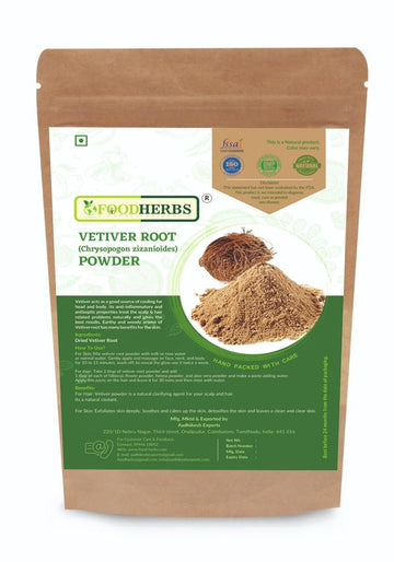 Vetiver Root Powder 100 GMS | Khus Khus | Vetiveria Zizanioides for Skin, Hair, and Traditional Herbal Remedies