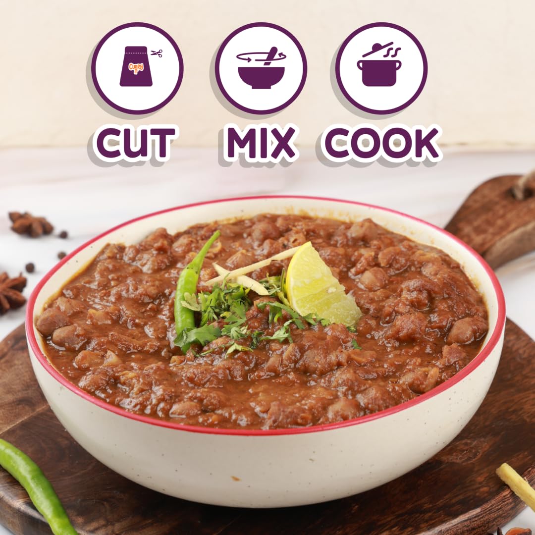 Purani Dilli Chole Masala Curry Paste | Ready to Cook in 15mins | Just Add Kabuli Chana | Made with Ghee | No Preservatives | Enjoy with Chawal, Puri, Bhature | Indian Masala Wet Marinade 120g