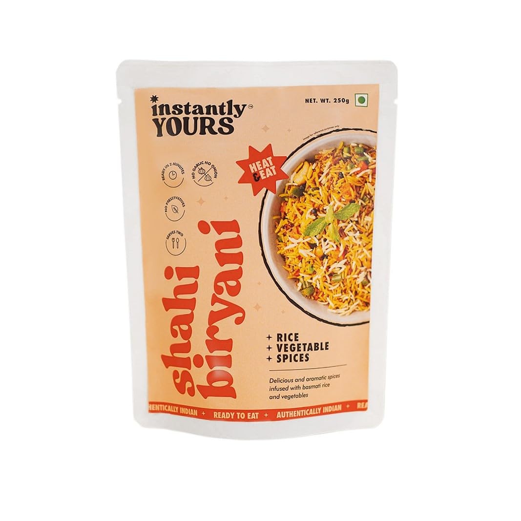 Ready to Eat Shahi Biryani (Veg) 250 gm, Ready to Eat Indian Rice with Vegetables and Spices (No Onion No Garlic)(Jain)