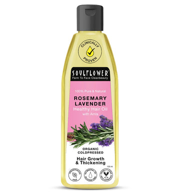 Rosemary Lavender Hair Oil For Healthy Hair, Scalp Nourishment, Hair Growth - 100% Pure & Natural Undiluted Cold Pressed Oil, 120Ml