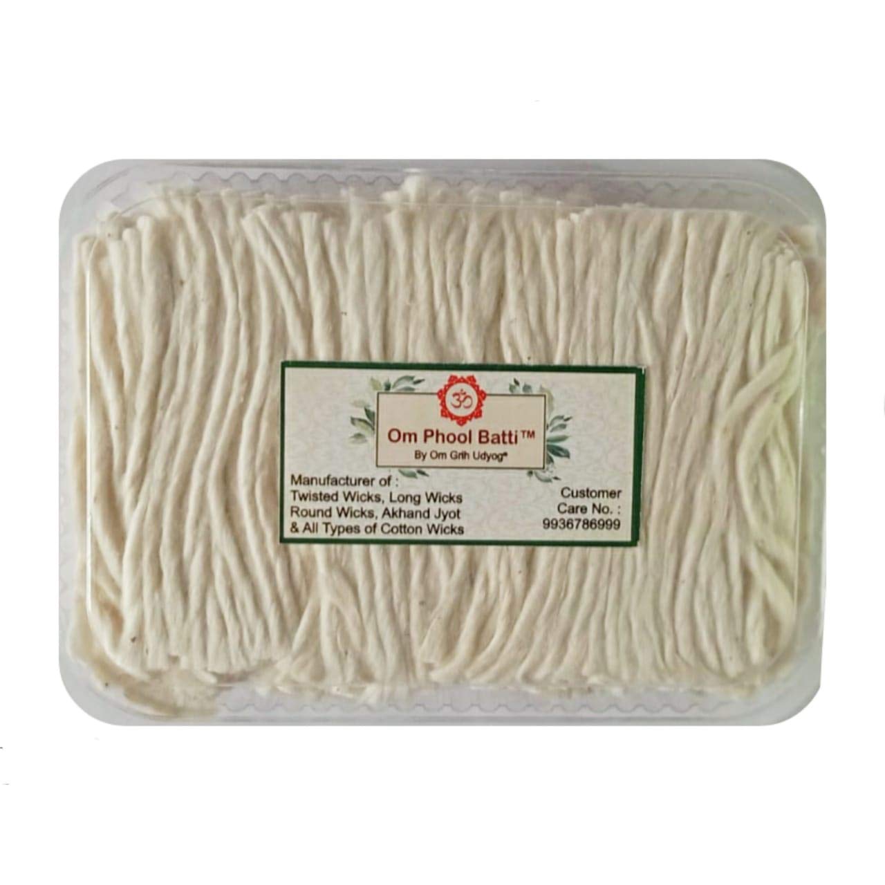 Batti Long Cotton Wicks for Diya, Lambi Batti for Puja, (Pack of 1, White) (2100)