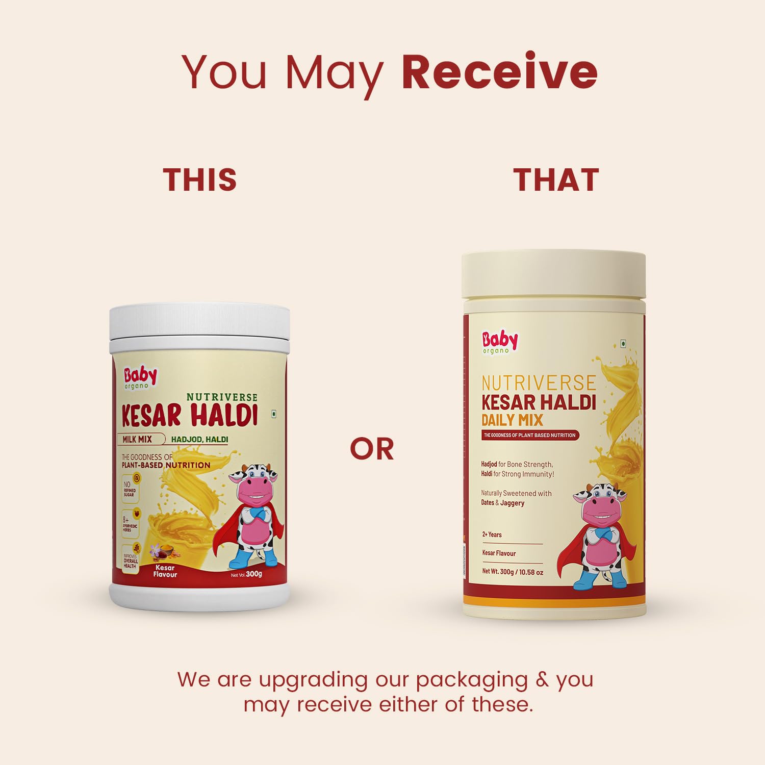 Nutriverse Kesar Haldi Milk Mix for 2+ Year Kids | No Refine Sugar | Supports Healthy Growth & Development | 15+ Ayurvedic Herbs Hadjod, Haldi and Anantmool | High Protein & Vitamins | Kesar Flavor - 300gm