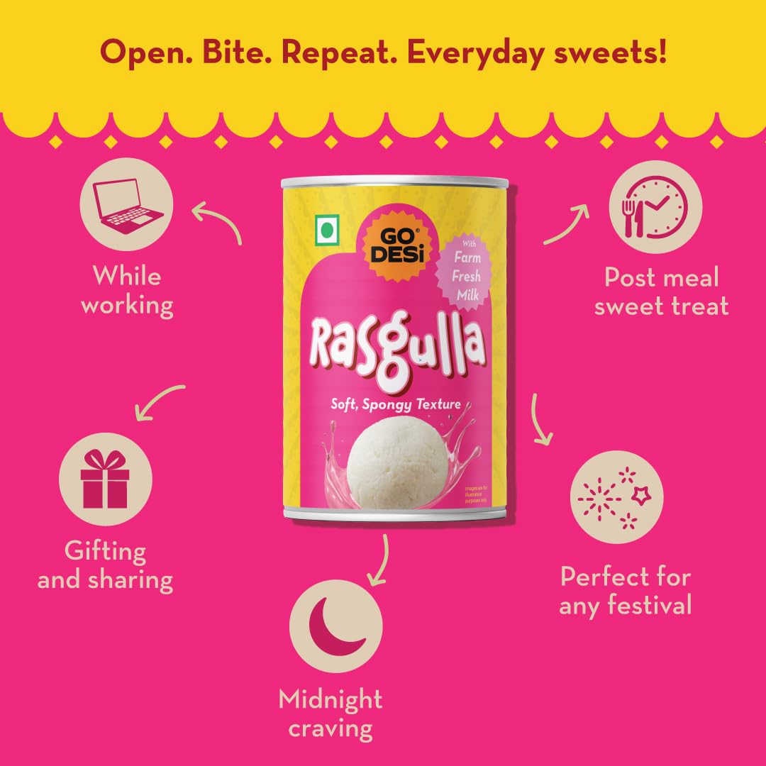 Rasgulla | Made with Farm Fresh Milk| Indian Mithai | Classic sweets | Sweets Gift Pack | 500 grams
