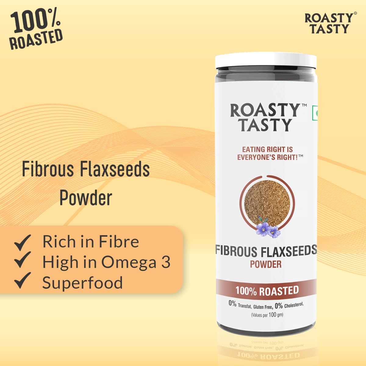 Roasted Flax Seed Powder Combo Pack of 2-300gm(150gm each)