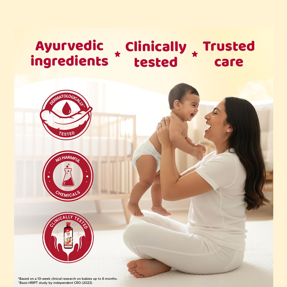 Lal Tail : Ayurvedic Baby Massage Oil 500Ml|Clinically Tested 2X Faster Physical Growth For Stronger Bones And Muscles