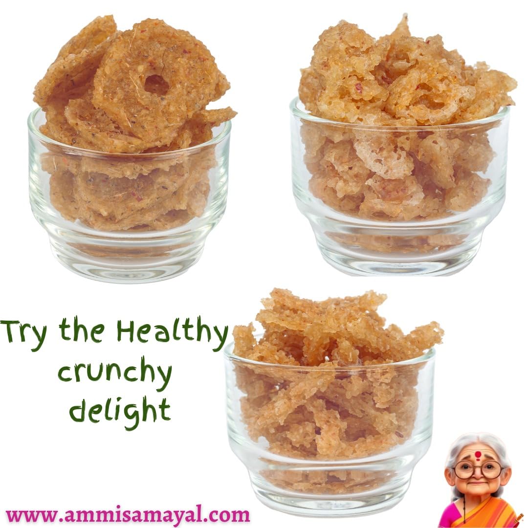 Combo of Sun-Dried Kuchi Neetu Vathal and Killu Gundu Vathal | Rice Vadagam and Pirandai Vathal | Nalleru Cissus Hadjod Veldt Grape Crisps | Bone Health Knee Pain Relief3 Packs x 100g