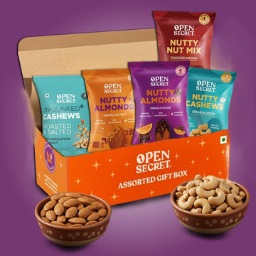 Premium Dry Fruit Gift Box | Assorted Cashews & Almonds | Healthy Gifting Hamper for Ramadan, Festive Occasions & Corporate Celebrations