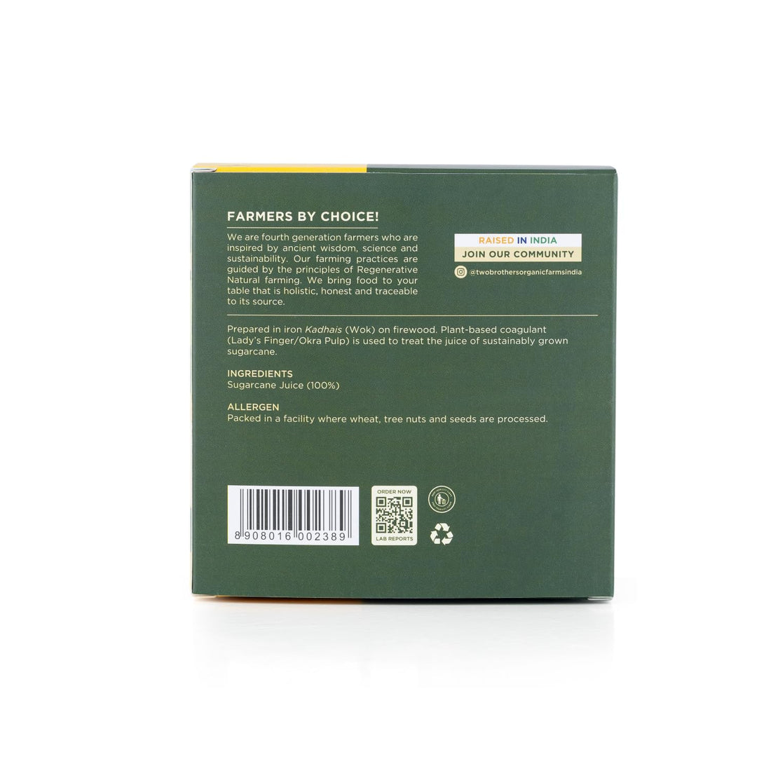 Handmade Sugarcane Jaggery Block (900g) | Unrefined, Preservative-Free, Nutrient-Rich Gud | Iron-Boosting | Healthy Sugar Substitutes