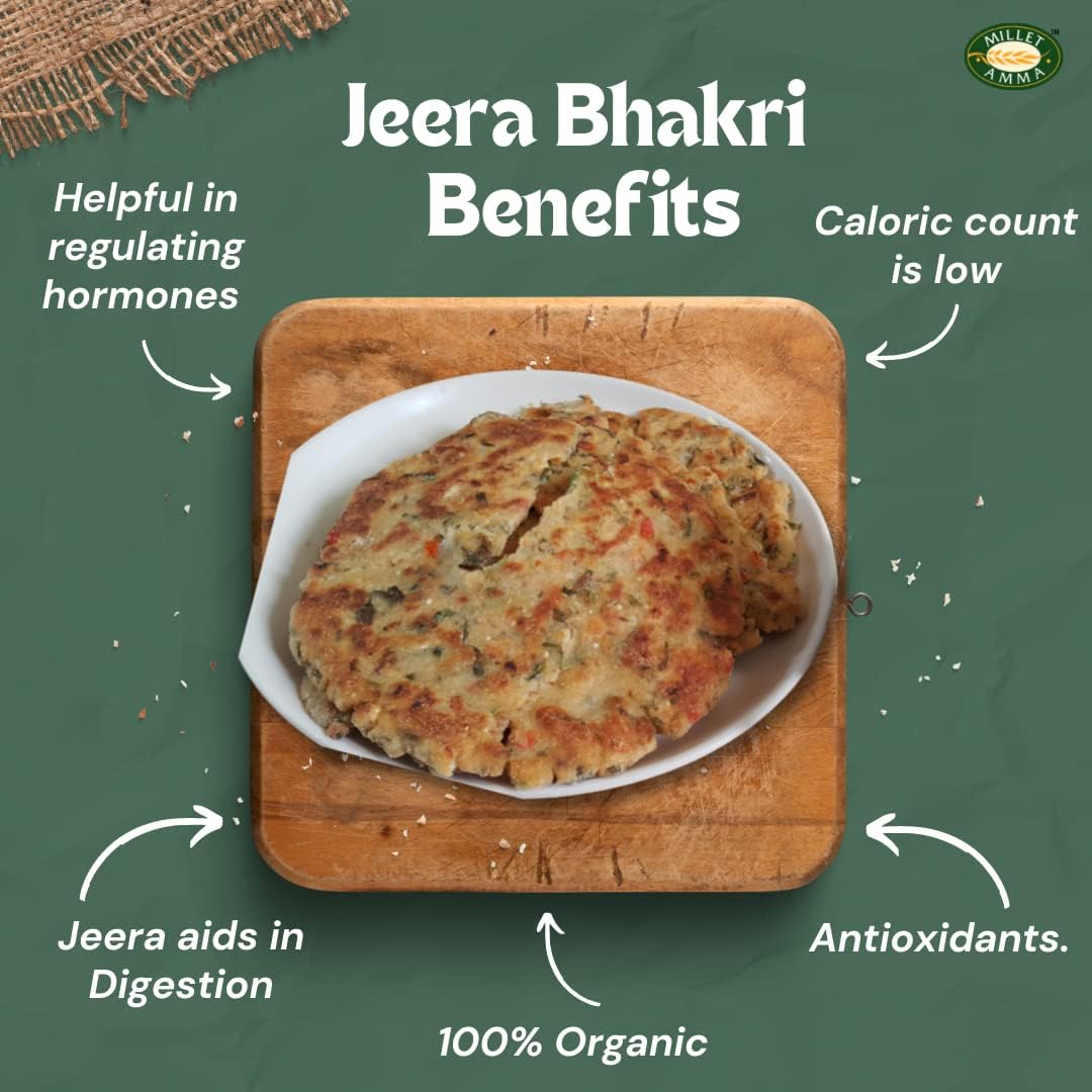Baked Jeera Bhakhri - 360 Gms | (Pack of 2 - Each 180 Gms) | Ready to Eat | Best Choice for Snack Time, Parties & Events | Healthy Traditional Gujarati Snacks..