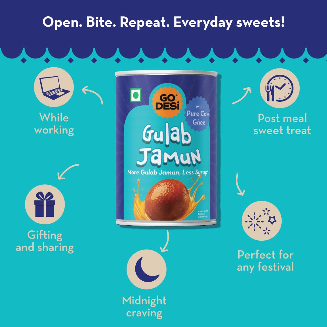 Gulab Jamun | Made with Pure Cow Ghee | Indian Mithai | Classic sweets | Sweets Gift Pack | 500 grams