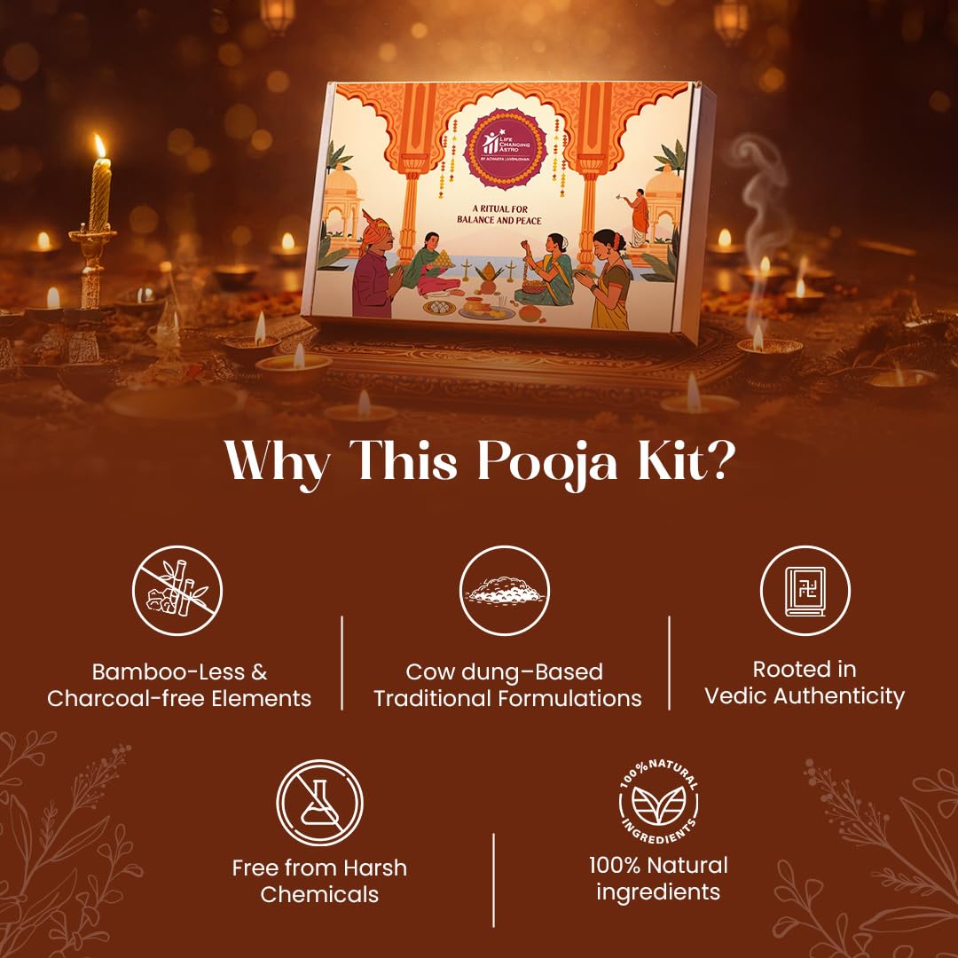 Complete Pooja Kit | Traditional Pooja Samagri Set for Daily & Festive Rituals | Natural & Chemical-Free Essentials | by Acharya Lavbhushan Ji